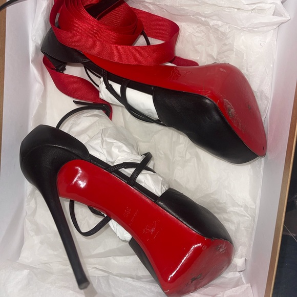 * CHRISTIAN LOUBOUTIN * BLACK HOLLY ALTA 120 LOUBS - Picture 3 of 16